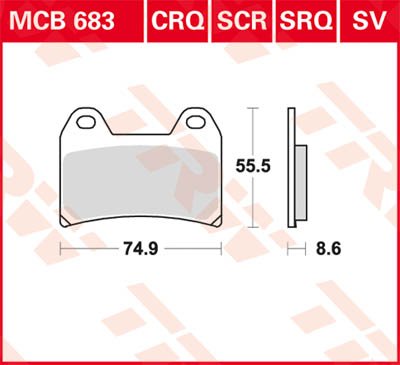 TRE K 899 (2009 - 2012) allround organic standard brake pad | TRW