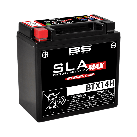 RIVER 500 (1999 - 2001) btx14h sla max battery | BS BATTERY