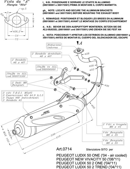 50 LUDIX BLASTER RS12 (2004 - 2017) sito full-system exhaust | SITO