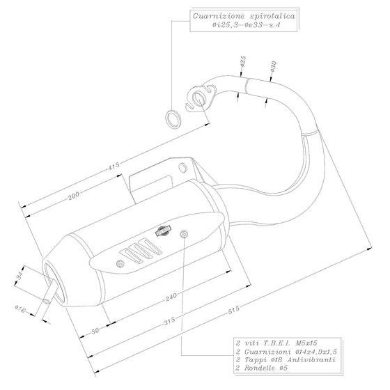 SQUAB 50 (1995 - 1997) sitoplus exhaust for peugeot | SITO