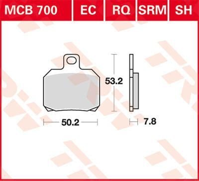 CITYSTAR 200 (2013 - 2016) allround organic standard brake pad | TRW