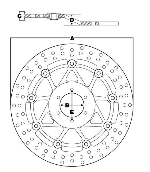 SATELIS 300 (2014 - 2015) fixed brake rotor - front 260 round | TRW