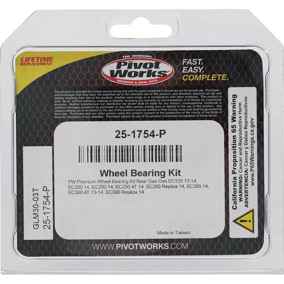 EC 125 (2013 - 2014) wheel bearing kit rear | All Balls