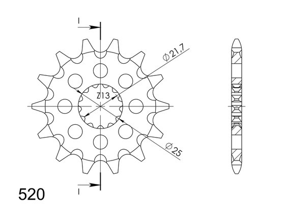 EC 450 F (2013 - 2015) front sprocket | Supersprox