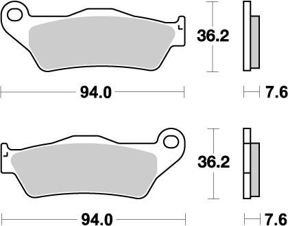 MX SM SMR SMX SMM 125 (1991 - 2020) nitro offroad brake pad | MOTO-MASTER