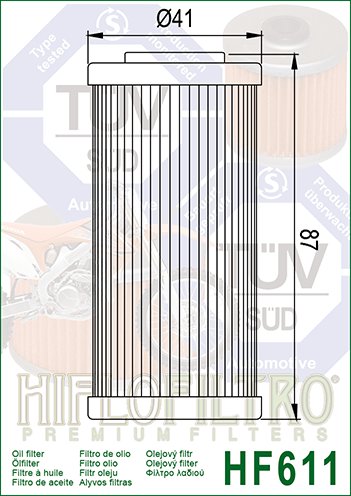 SE 4.5 F (2004 - 2017) hiflo oil filter hf611 | Hiflofiltro