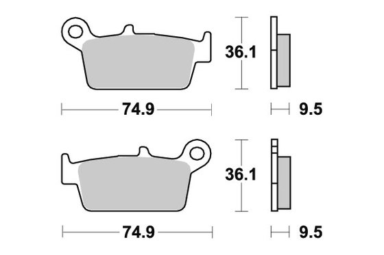 300 (2001 - 2004) brakepads racing sintered | SBS