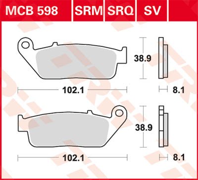 SATELIS 125 (2007 - 2016) allround organic standard brake pad | TRW