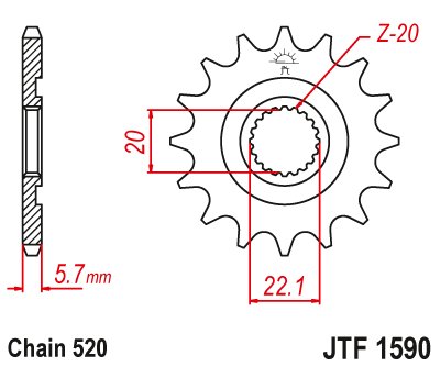 EC 450 F (2013 - 2015) steel front sprocket | JT Sprockets