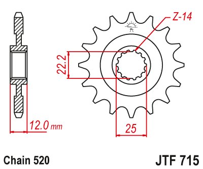 EC 300 RACING (2012 - 2012) steel front sprocket | JT Sprockets