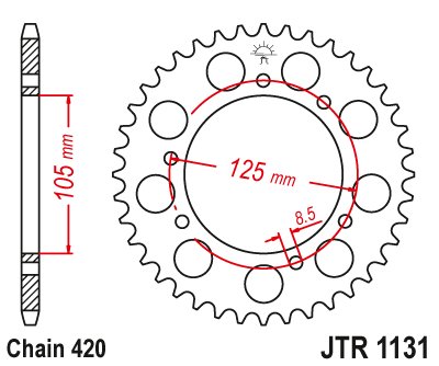 50 MRT (2009 - 2017) steel rear sprocket | JT Sprockets