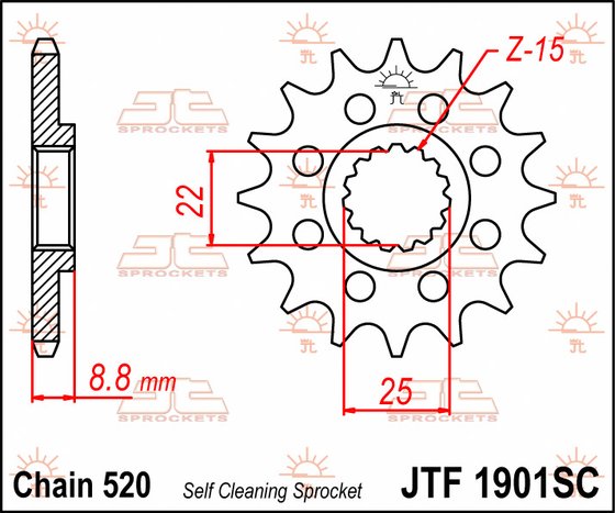 TE 300 (2011 - 2014) lightweight self-cleaning front sprocket | JT Sprockets