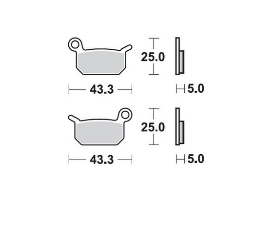 MC E5 (2022 - 2023) nitro offroad brake pad | MOTO-MASTER