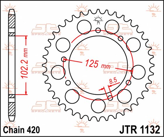 50 SENDA (2002 - 2020) steel rear sprocket | JT Sprockets