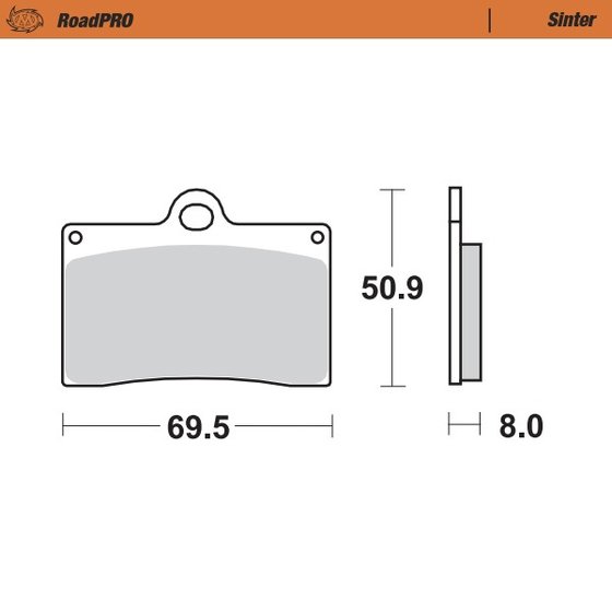 MITO 125 (1995 - 2010) sintered front brake pad | MOTO-MASTER