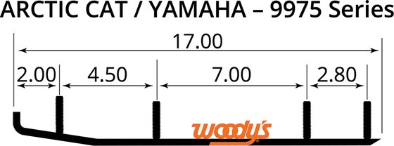 ZR 500 (2002 - 2017) wearbar extender arc | WOODY'S