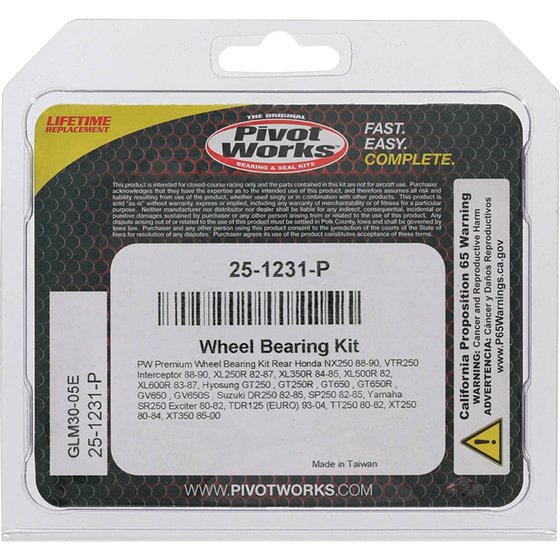 GV 650 (1990 - 2022) wheel bearing kit rear | All Balls