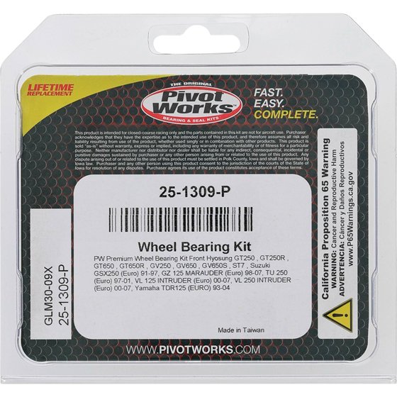 GV 650 (1990 - 2022) wheel bearing kit front | All Balls