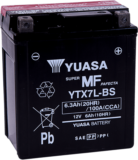 ZR 200 (2018 - 2021) yuasa battery ytx7l-bs (cp) with acidpack (5) | YUASA