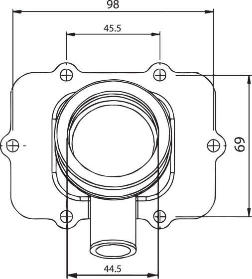 GRANDTOURING 600 (2001 - 2003) carb flange | KIMPEX