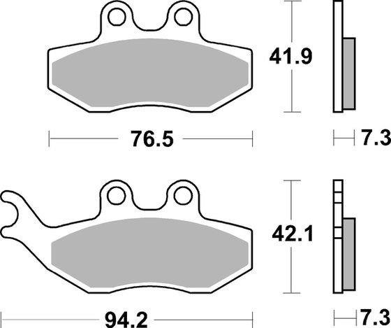 ELYSTAR 150 (2003 - 2004) brakepads carbon tech | SBS