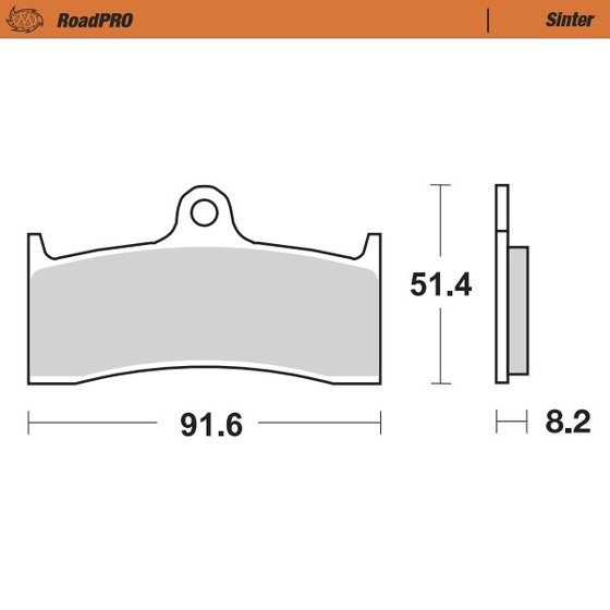 1200 M2 CYCLONE (1998 - 2002) sintered front brake pad | MOTO-MASTER