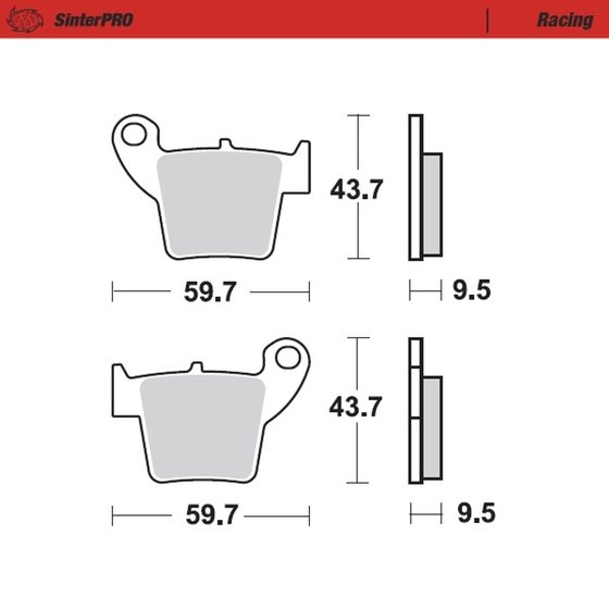 MX 85 (2018 - 2021) sintered metal racing brake pads | MOTO-MASTER