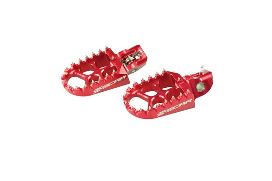 EC 250 2T (2021 - 2023) evo footpegs in red for gasgas | SCAR