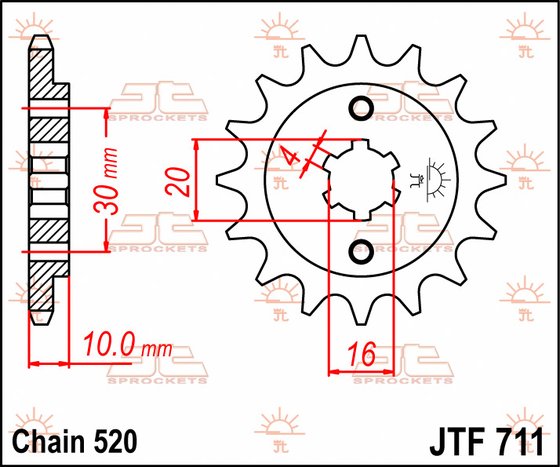 MITO 125 (1990 - 2010) steel front sprocket | JT Sprockets