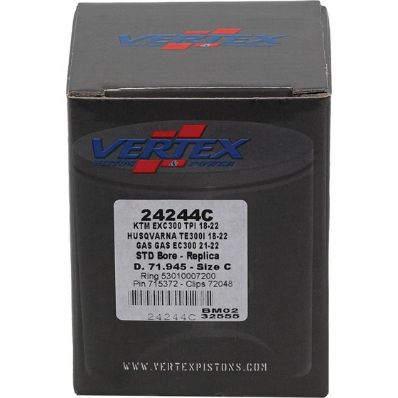 EC 300 2T (2021 - 2023) vertex piston kit ktm exc300 tpi 2018-22 71,935mm | Vertex