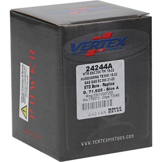 EC 300 2T (2021 - 2023) vertex piston kit ktm exc300 tpi 2018-22 71,935mm | Vertex