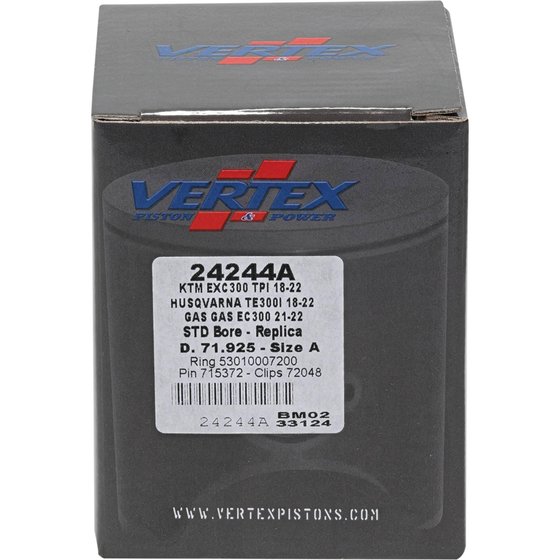 EC 300 2T (2021 - 2023) vertex piston kit ktm exc300 tpi 2018-22 71,935mm | Vertex