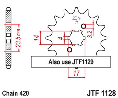 50 SENDA (2006 - 2020) front sprocket 11tooth pitch 420 | JT Sprockets