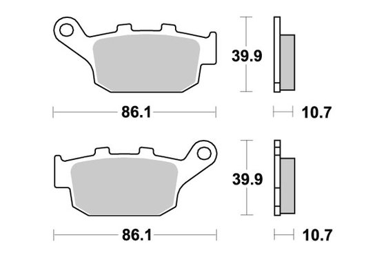 S1 LIGHTNING (1998 - 2002) brakepads sintered rear | SBS