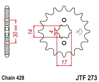 50 DY (2013 - 2022) steel front sprocket | JT Sprockets