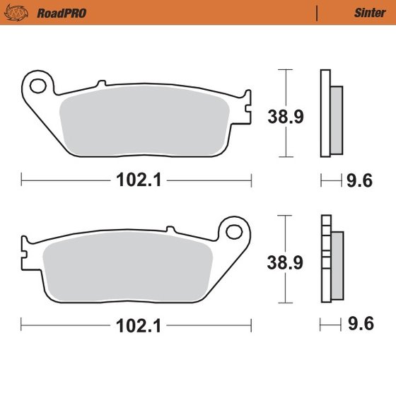 CROSS ROADS HARD-BALL (2012 - 2013) sintered rear brake pad | MOTO-MASTER