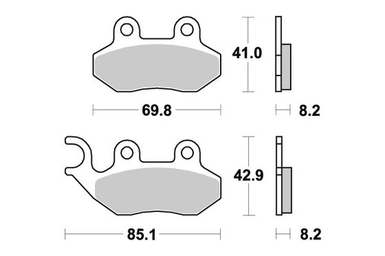 MATRIX 50 (2006 - 2015) brakepads ceramic (708hf) | SBS