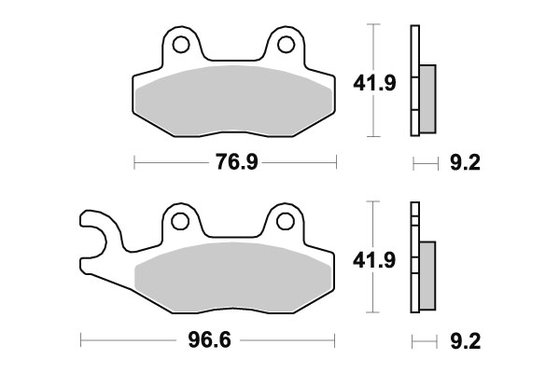 CENTRO 125 (2008 - 2011) brakepads ceramic (713hf) | SBS