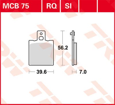 SB7 (1994 - 1995) allround organic standard brake pad | TRW