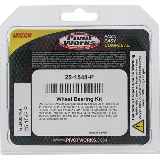 MX EN 144 (2008 - 2011) wheel bearing kit rear | All Balls