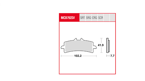 BRUTALE 1078 (2008 - 2009) sintered metal brake pad | TRW