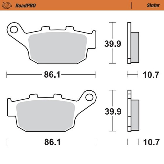 1200 LIGHTNING XB12 (2004 - 2010) sintered rear brake pad | MOTO-MASTER