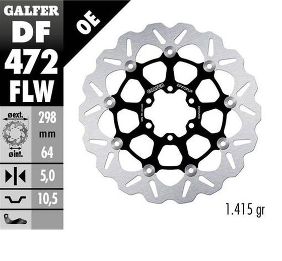 125 FRECCIA (1987 - 1990) float wave brake disc | GALFER