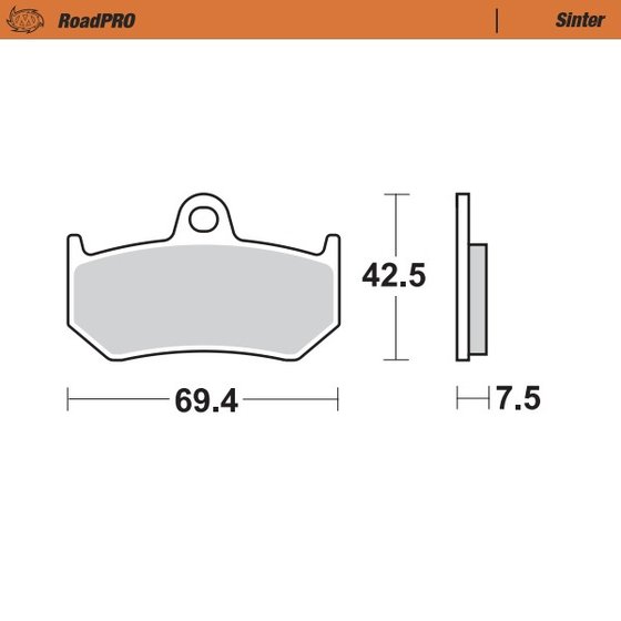 F4 1000 (2004 - 2019) sintered rear brake pad | MOTO-MASTER