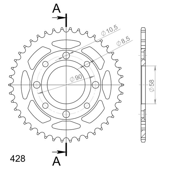 VL 125 DAYSTAR (2000 - 2005) supersprox / jt rear sprocket 269.42 | Supersprox