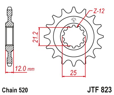 FC 400 (1996 - 2001) steel front sprocket | JT Sprockets