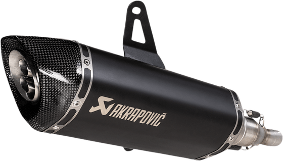 DRAGSTER 125 (2020 - 2022) black stainless steel slip-on muffler with carbon end cap | AKRAPOVIC