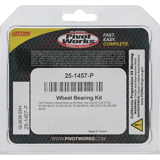 EC 300 2T (1999 - 2002) wheel bearing kit rear | All Balls