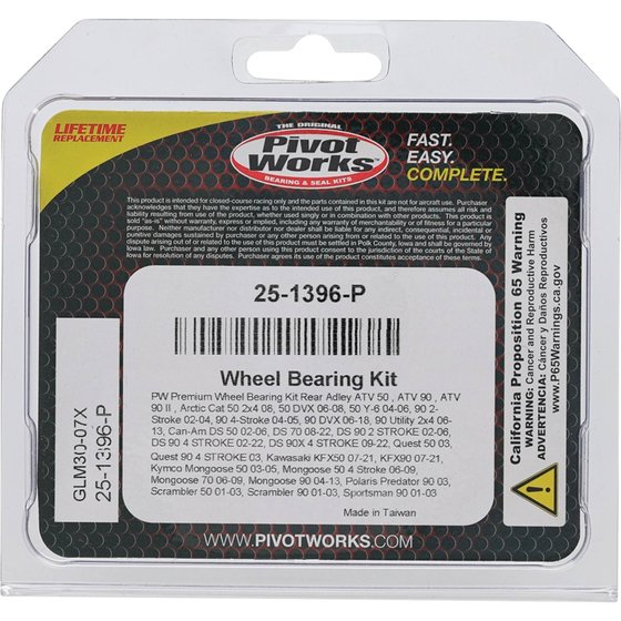 QUEST 50 (2003 - 2003) wheel bearing kit rear | All Balls