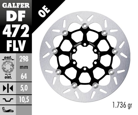 CHIEFTAIN 1200 (2014 - 2022) float round brake disc | GALFER